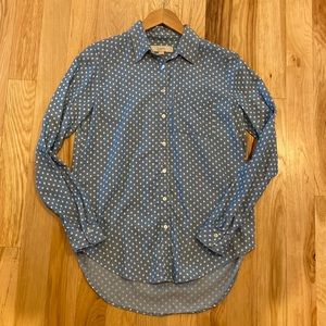 Polka dot chambray shirt